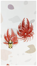 Carica l&#39;immagine nel visualizzatore di Gallery, Boucles clips flammes rouge et blanc 60s
