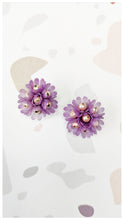 Cargar imagen en el visor de la galería, Boucles clips bouquet de fleurs 60s
