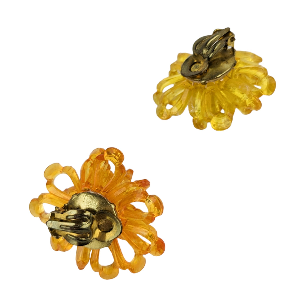 Boucles clips perles 60s