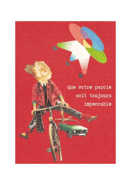 Carte postale "Que votre parole soit toujours impeccable"