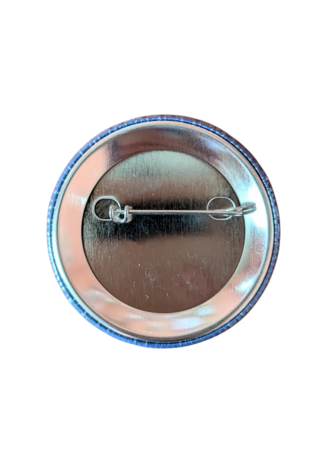 Badge rond métal avec attache épingle au dos, accessoire décoratif personnalisable style vintage
