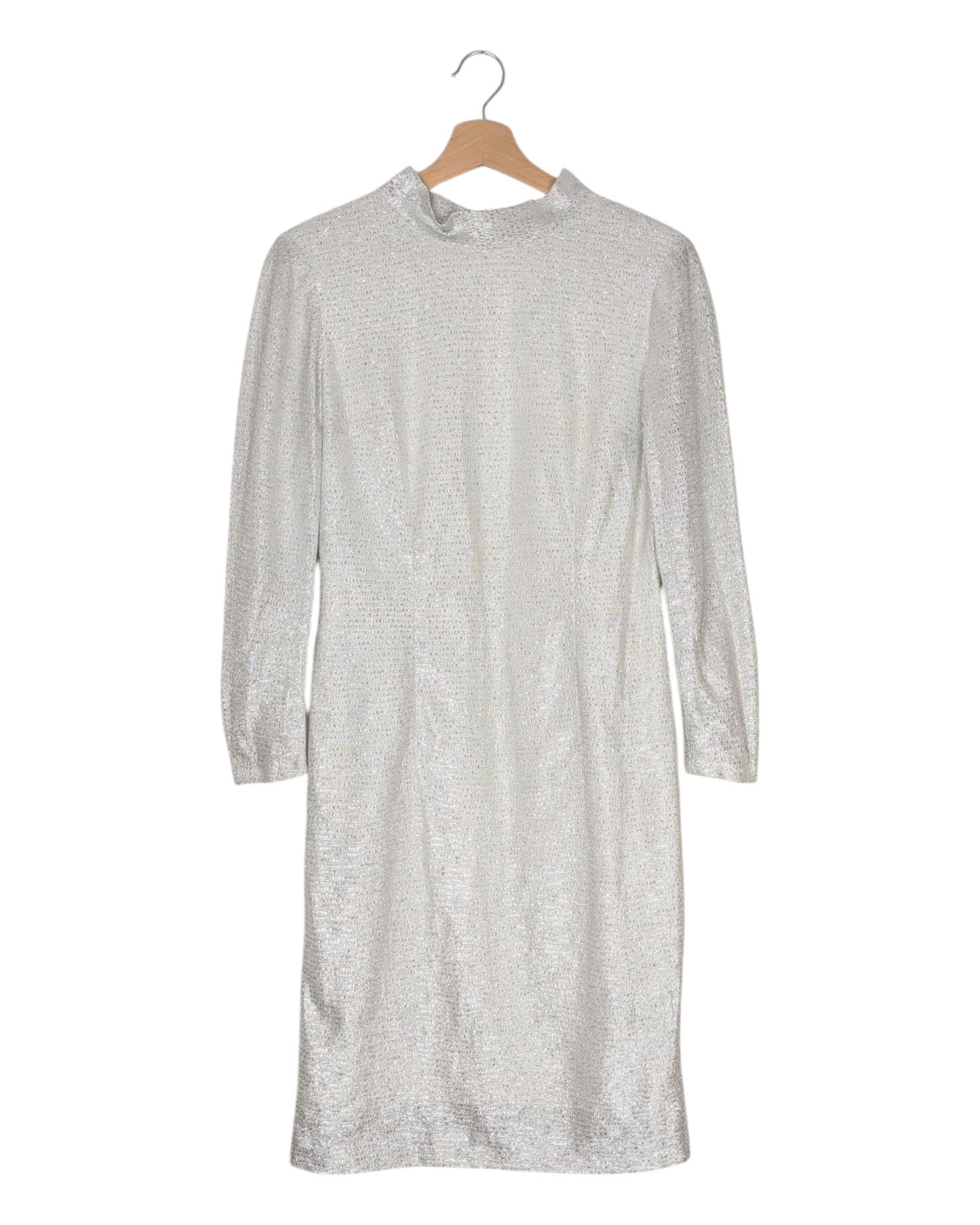 Robe dos nu argent 60s