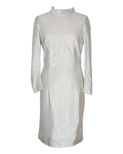 Robe dos nu argent 60s