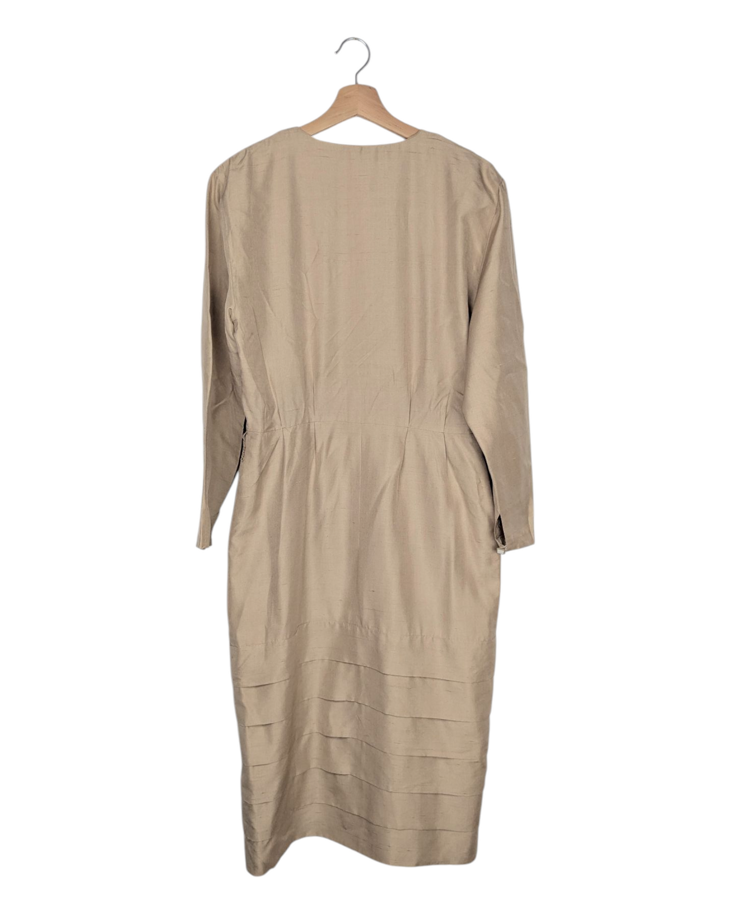 Robe en soie beige 90s