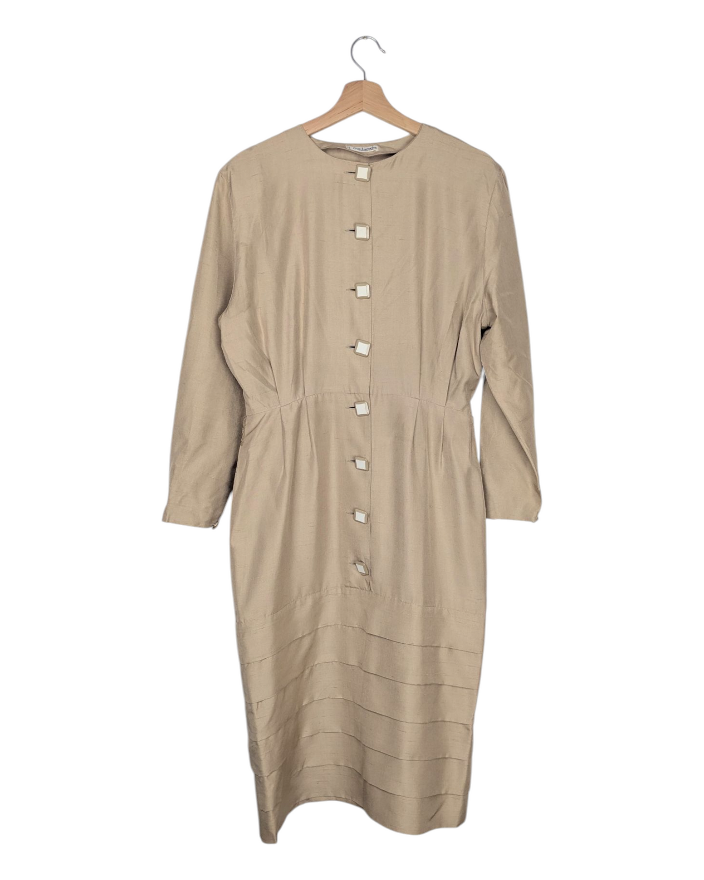 Robe en soie beige 90s