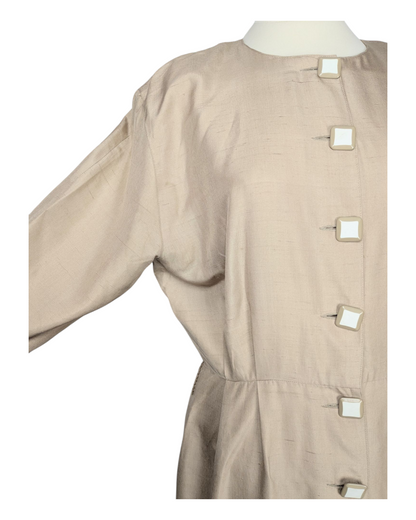 Robe en soie beige 90s