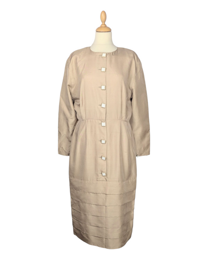 Robe en soie beige 90s