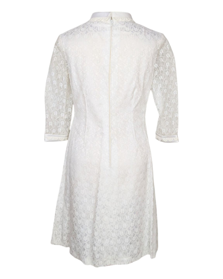 Robe de mariée vintage dentelle blanche années 60
