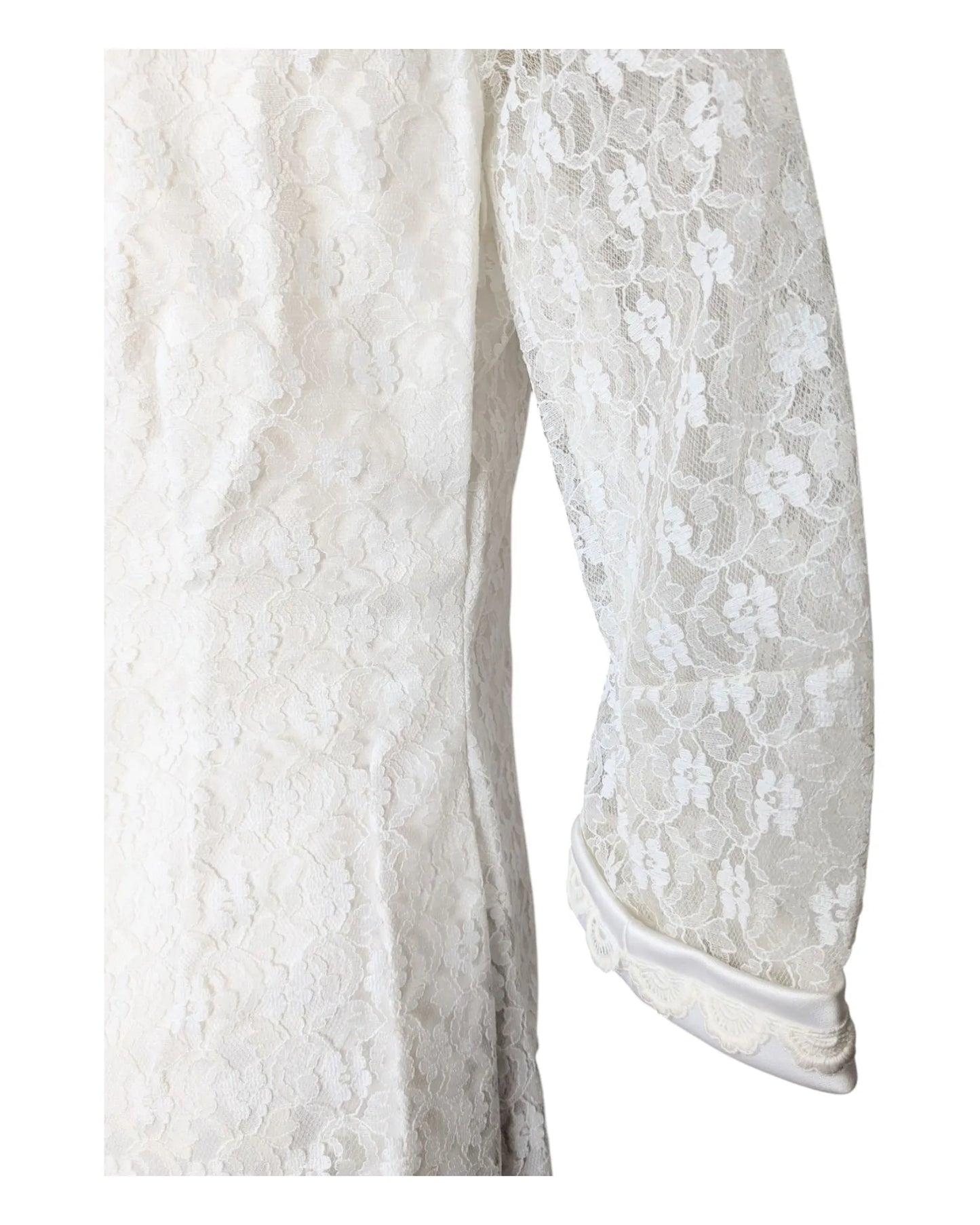 Robe de mariée vintage dentelle blanche années 60