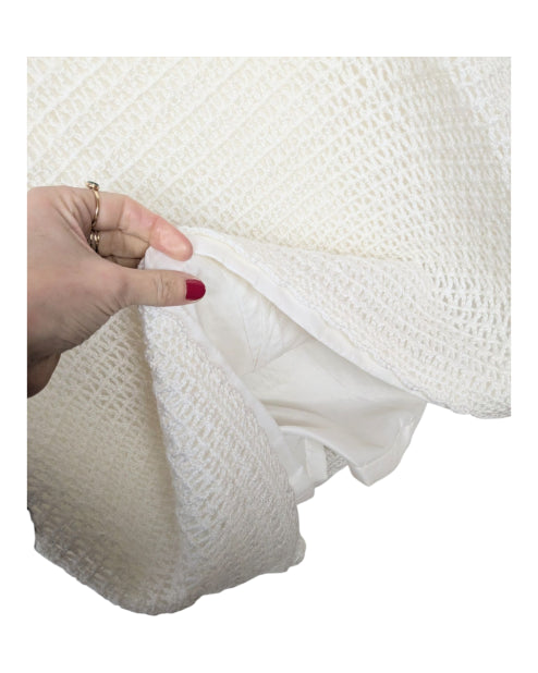 Robe vintage blanche en crochet années 60