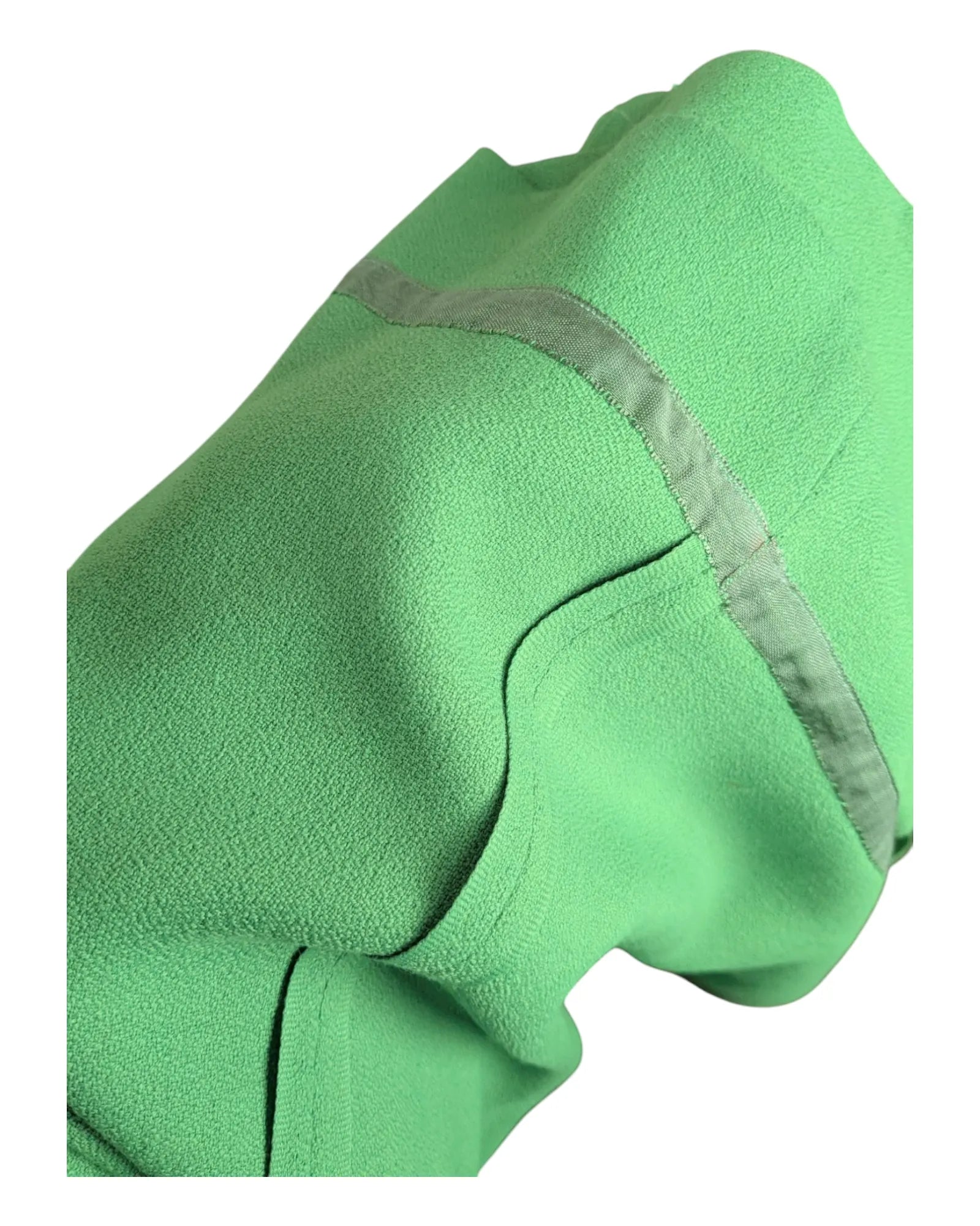 Robe vintage verte crêpe années 60