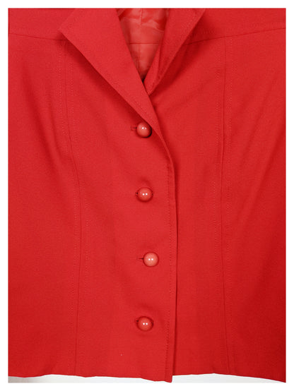 Veste tailleur rouge 60's