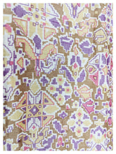 Afbeelding in Gallery-weergave laden, Robe à motifs en soie 70s

