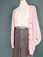 Afbeelding in Gallery-weergave laden, Pantalon en velours taille haute 70s
