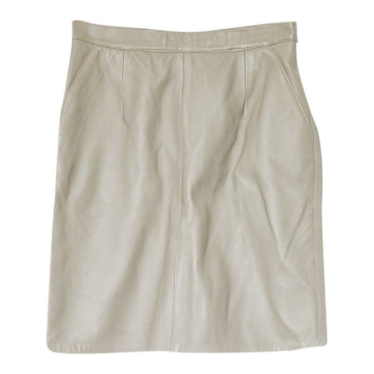 Jupe grise en cuir 90s