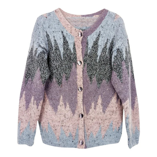Gilet en laine ajouré 80s