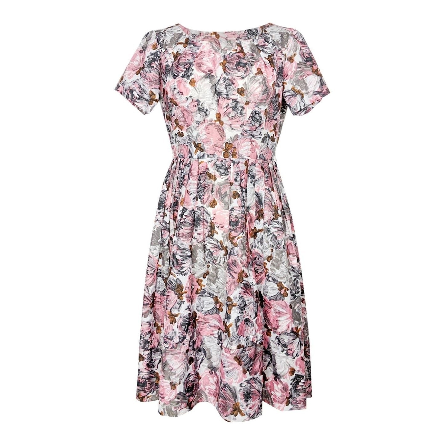 Robe plissée multicolore 60s